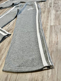 Heather Grey Zipped Stripe Tracksuit