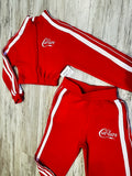 Red Wide Leg Striped Tracksuit(W)