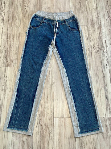 Heather Grey Denim Sweatpants(W)