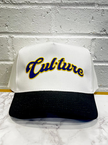 White/Black Varsity Premium Snapback