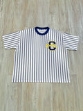 Navy Varsity Heavyweight Striped Shirt
