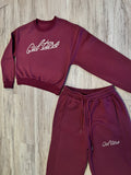 Plum Crewneck Sweatsuit(W)