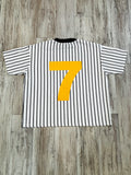 Black Varsity Heavyweight Striped Shirt