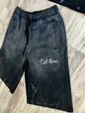 Black Vintage “Dirty Wash” Luxe Shirt & Shorts