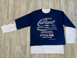 Navy Blue “Addicted To Cul•ture” Premium Layered Sweatshirt