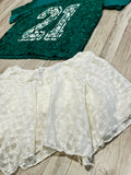 Green Lace “Golden Year” Jersey & Mini Skort