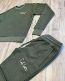 Dark Sage Chain Knit Sweatsuit