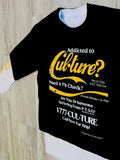 Black “Addicted To Cul•ture” Premium Layered Sweatshirt