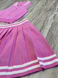 Pink Sleeveless Polo & Tennis Skirt