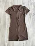 Chocolate Premium Athleisure Romper