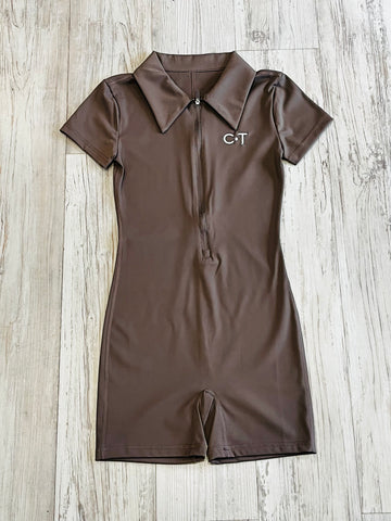 Chocolate Premium Athleisure Romper