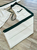 White/Hunter Green Pleated Premium Tracksuit(W)