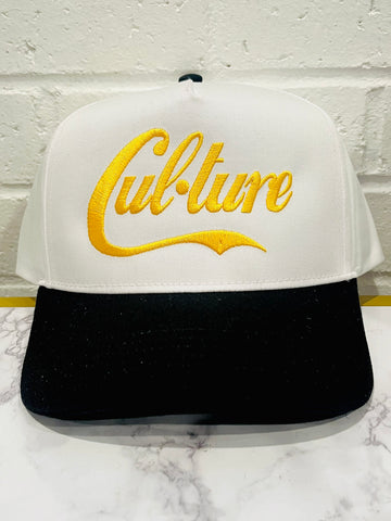 White/Black “Addicted To Cul•ture” Snapback