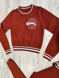 Cinnamon Varsity Knit Set(W)