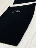 Black Cable Knit Tube Top & Skirt