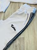White Cropped/Wide Leg Striped Tracksuit(W)