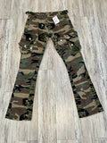 Camo Cargo Flare Pants