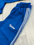 Royal Blue Cropped/Wide Leg Striped Tracksuit(W)