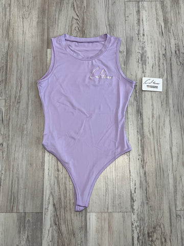 Lavender Crewneck Thong Bodysuit