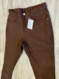 Chocolate Leather Flares