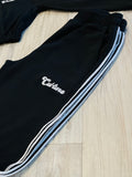 Black Cropped/Wide Leg Striped Tracksuit(W)