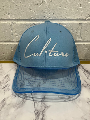Carolina Blue Clear Brim Mesh Dad Hat