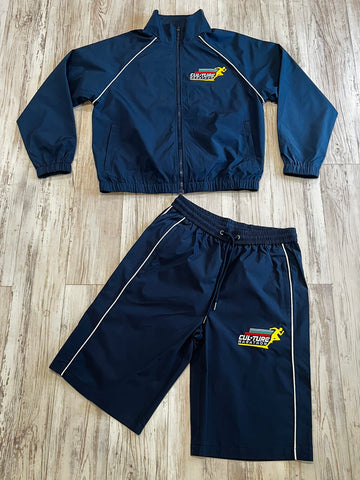 Navy Blue “Marathon Runner” Heavyweight Nylon Tracksuit 2.0