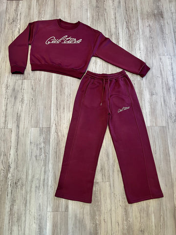 Plum Crewneck Sweatsuit(W)