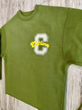 Olive/Mustard “M.F.B.I.D.T” Raw Edge Sweatsuit