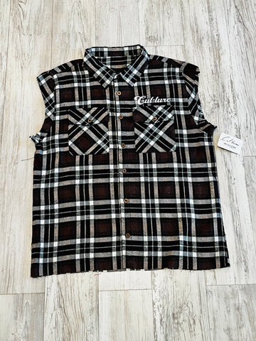 Brown Raw Edge Premium Flannel