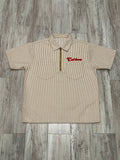 Sand Striped Denim Zipped Shirt