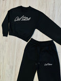 Black Crewneck Sweatsuit(W)