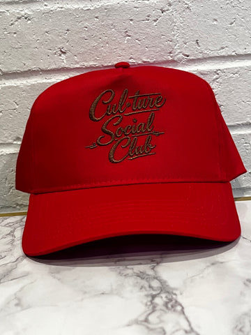 Red “Cul•ture Social Club” Premium Snapback