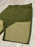 Olive Two Tone Raw Edge Carpenter Shorts