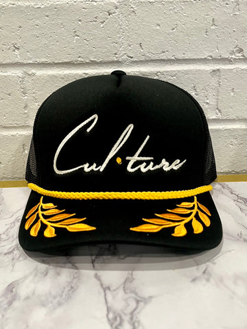 Black “Gold Wreath” Trucker Hat