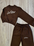 Brown Crewneck Sweatsuit(W)
