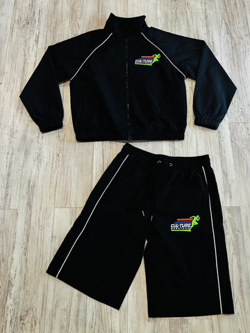 Black “Marathon Runner” Heavyweight Nylon Tracksuit 2.0