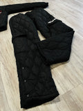 Black Luxe Quilted Bomber Jacket & Snap Pants
