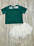 Green Lace “Golden Year” Jersey & Mini Skort