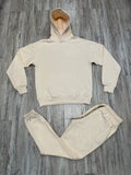 Cream “EST.” Luxe Heavyweight Sweatsuit