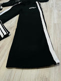 Black Wide Leg Striped Tracksuit(W)