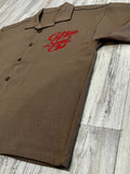 Mocha “Poker” Luxe Cuban Button Down
