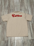 Sand Striped Denim Zipped Shirt