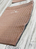 Mocha Cable Knit Tube Top & Skirt