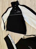 Black Colorblock Windbreaker Tracksuit(W)