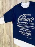 Navy Blue “Addicted To Cul•ture” Premium Layered Sweatshirt