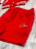 Red Varsity Jacket & Shorts
