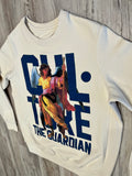 Natural/Blue “The Guardian” Luxe Crewneck Sweatshirt