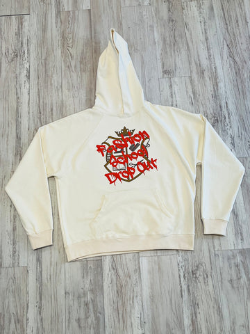 Natural “Fashion School Drop Out” Luxe 15oz. Hoodie