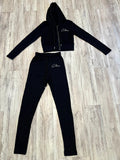 Black Cable Knit Set